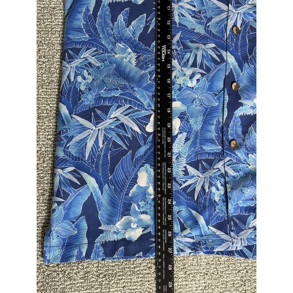 Tommy Bahama Island Zone Shirt Men’s L Blue Hawaiian Button Down Silk - Picture 7 of 7